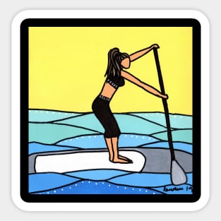 paddle girl Sticker